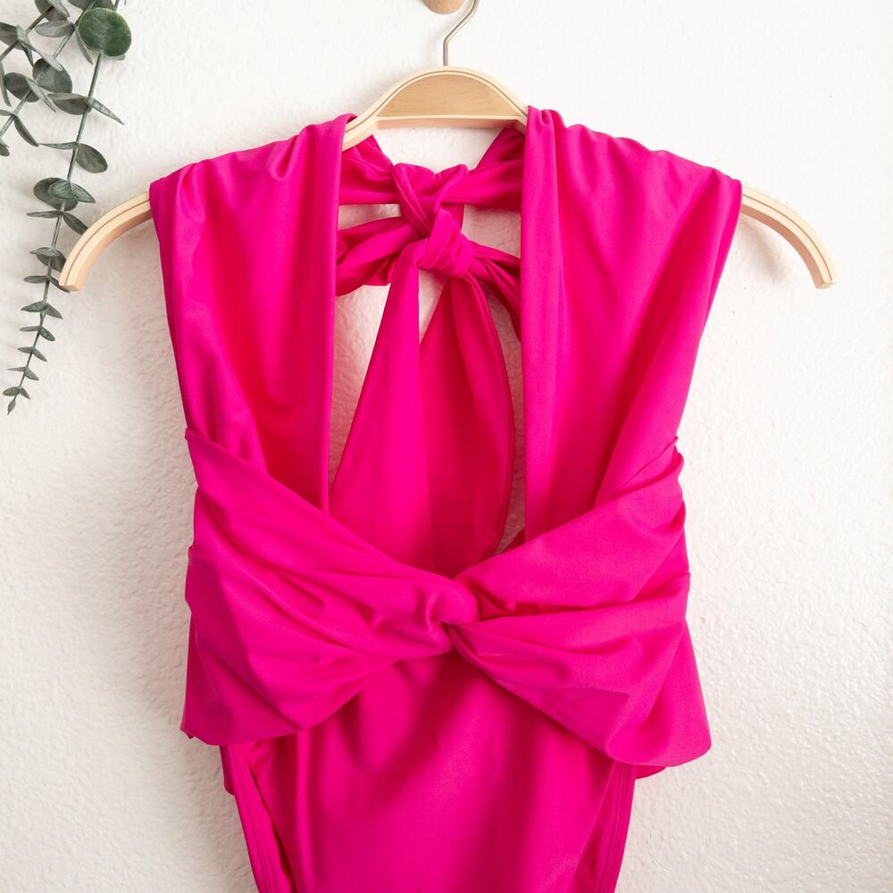 Michael Costello X Revolve Dasia Pink One Piece Swimsuit XL - Picture 3 of 10